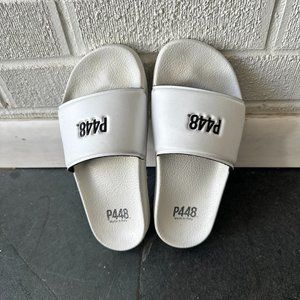 P448 Waterproof White Slides, 3.5